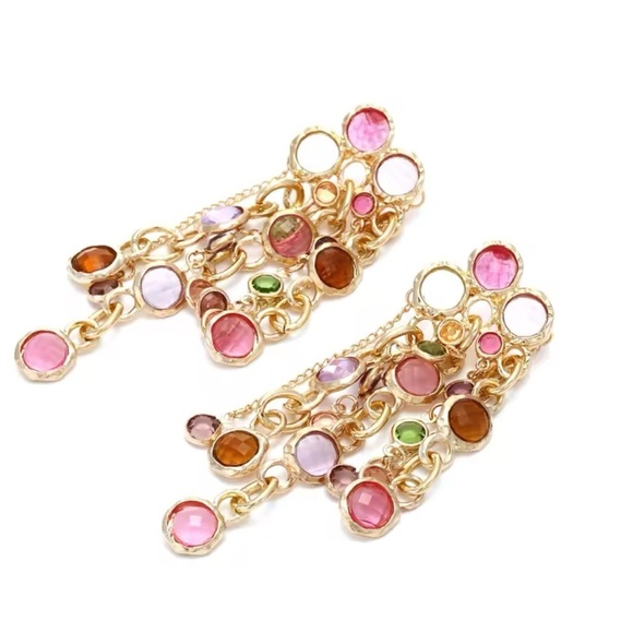 ZARA MULTI-COLOR WATERFALL EARRINGS - Picture 14 of 15